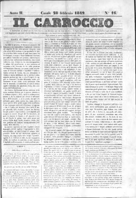 Il Carroccio - Edizione 16 del 28/02/1849